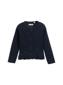 Ajour-Cardigan mit Herzmuster