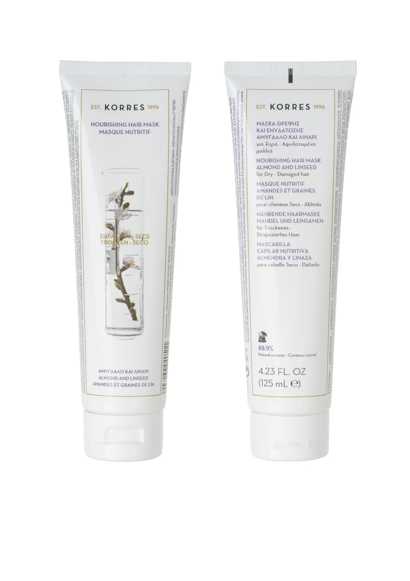 Almond & Linseed Haarmaske für trockenes, strapaziertes Haar