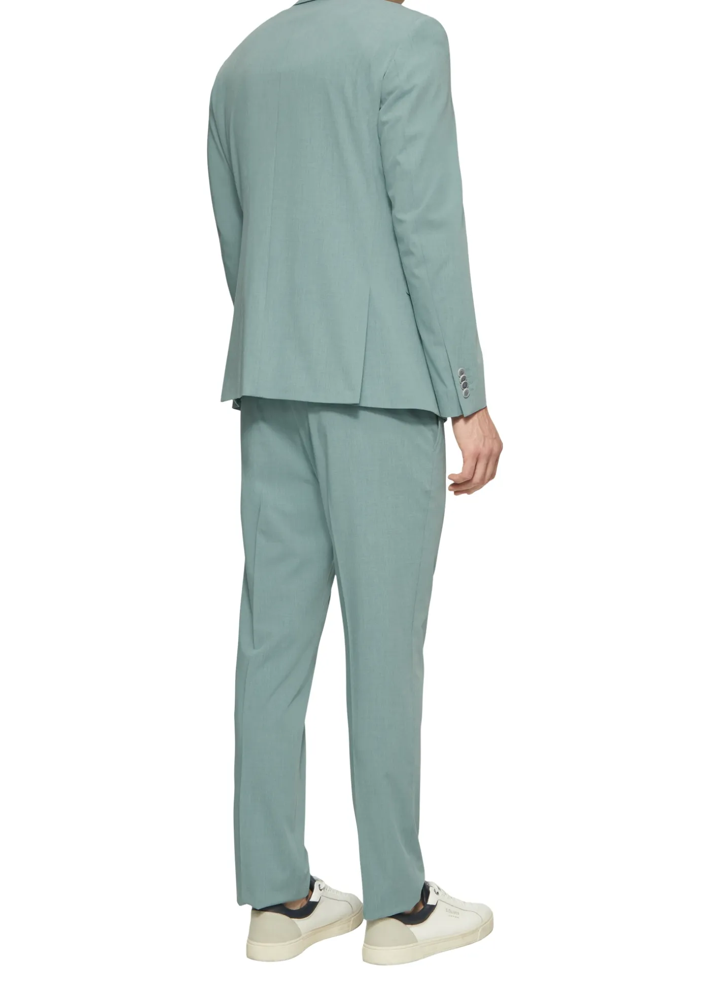 Anzughose aus meliertem Stretch-Twill