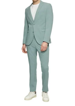 Anzughose aus meliertem Stretch-Twill