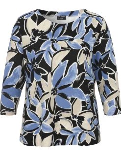 3/4-Arm-Sweatshirt mit floralem Print