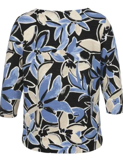 3/4-Arm-Sweatshirt mit floralem Print
