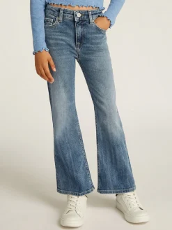 Ausgestellte Bootcut-Jeans mit Vintage-Wash