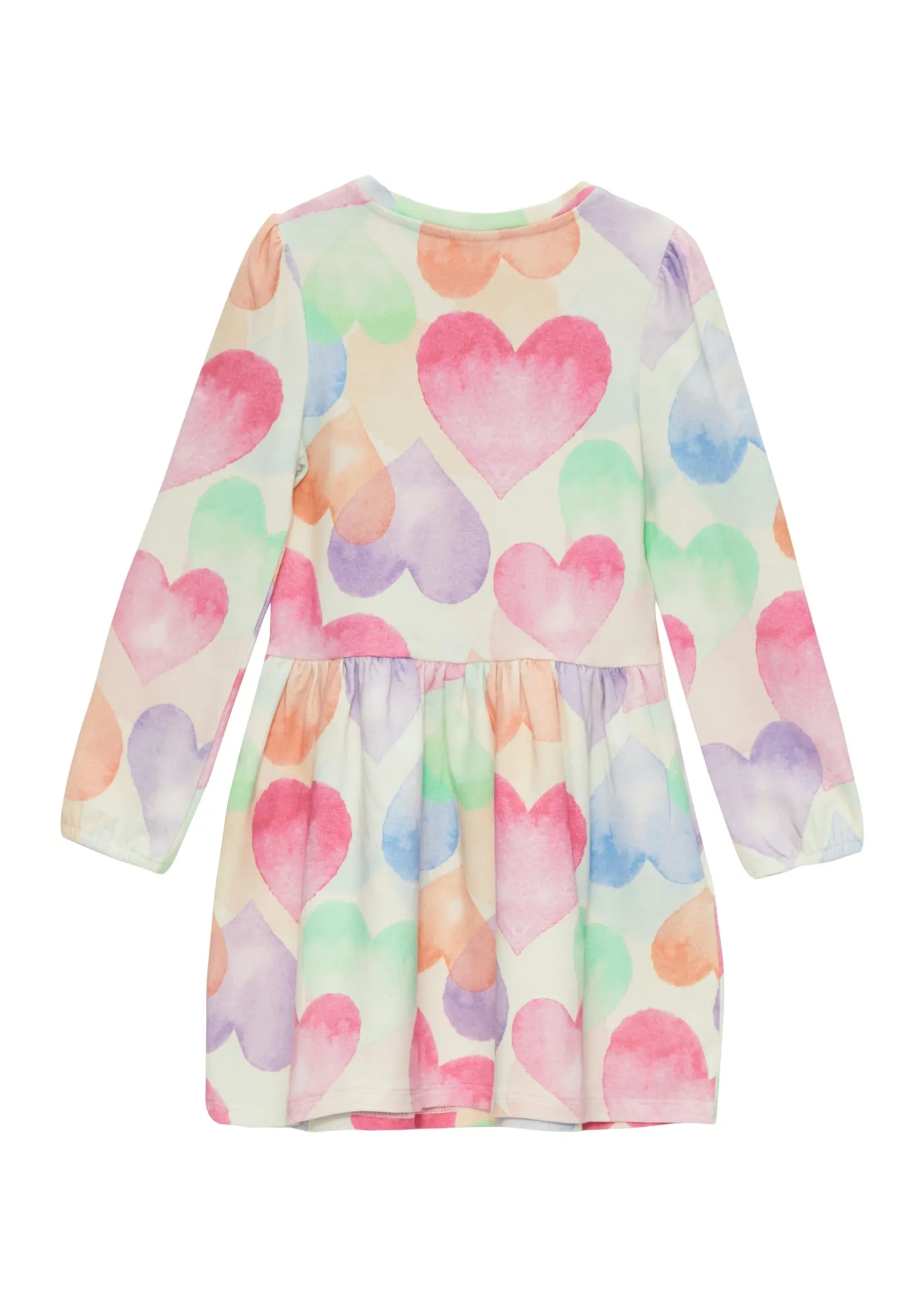 Ausgestelltes Kleid aus leichter Sweatware mit All-over-Print