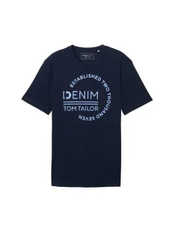 Basic T-Shirt mit Logo Print