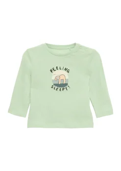 Baumwoll-Longsleeve mit 3D-Frontprint