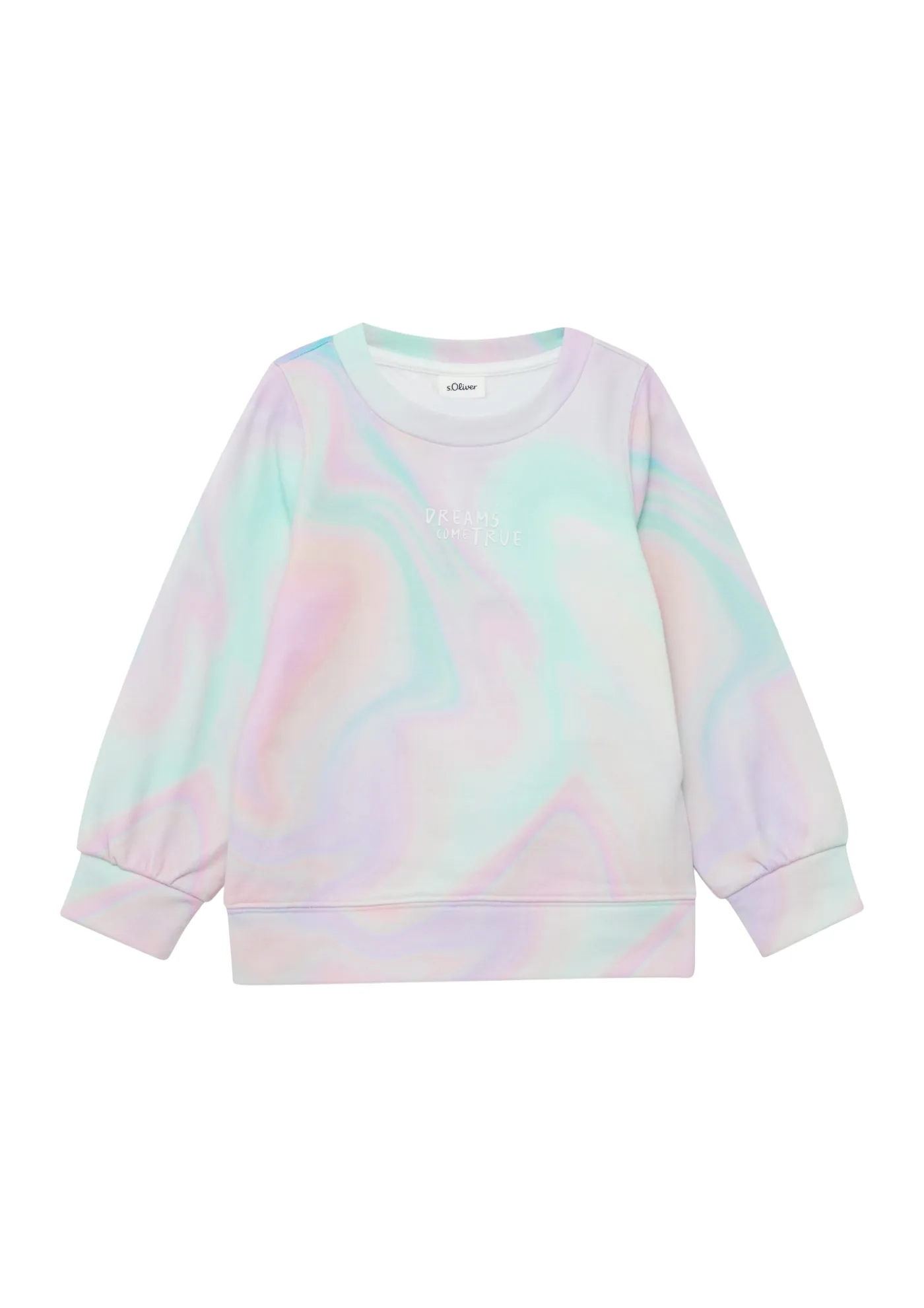 Baumwollmix-Sweatshirt mit Farbverlauf und Frontprint