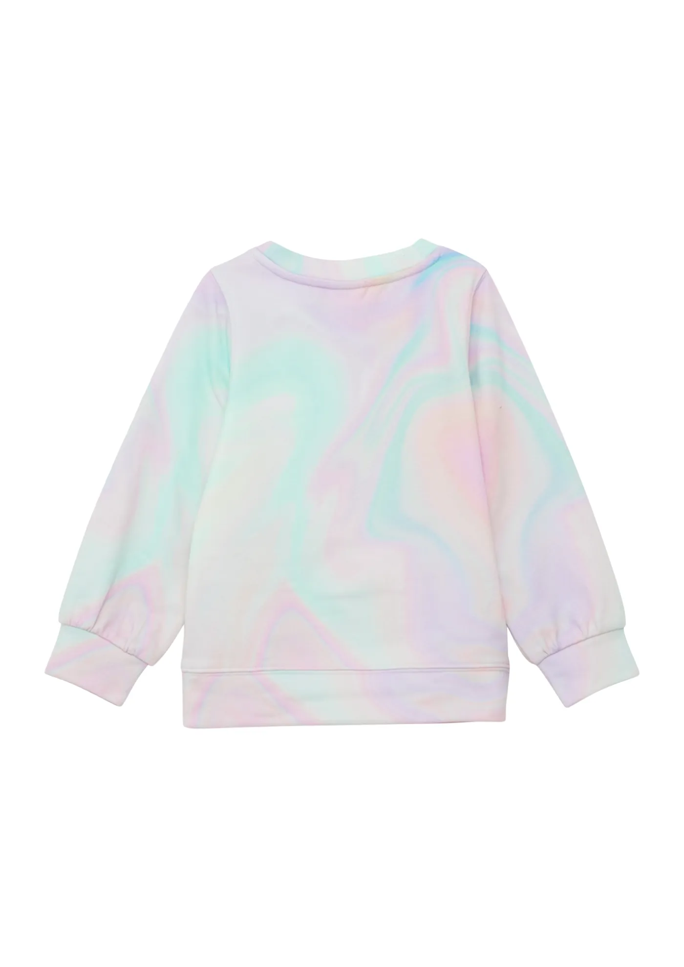 Baumwollmix-Sweatshirt mit Farbverlauf und Frontprint