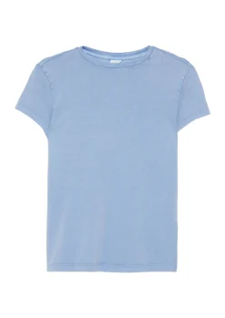 Baumwollshirt mit Used-Effekt und Rückenprint