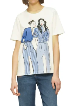 Baumwoll-T-Shirt im Relaxed Fit mit Frontprint