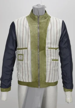 Biker Blouson aus genarbtem Leder