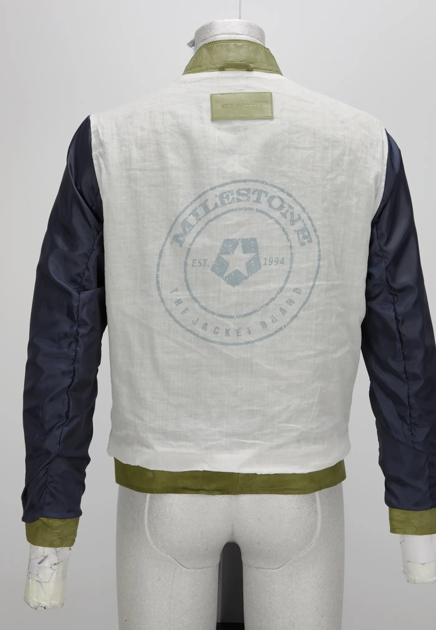 Biker Blouson aus genarbtem Leder