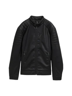 Bikerjacke aus Kunstleder