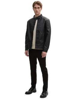 Bikerjacke aus Kunstleder