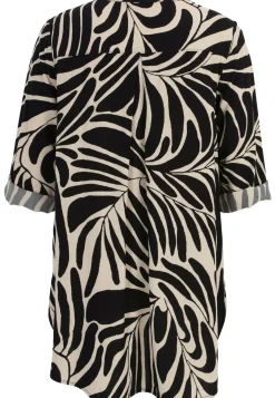 Bluse mit Blätter-Print