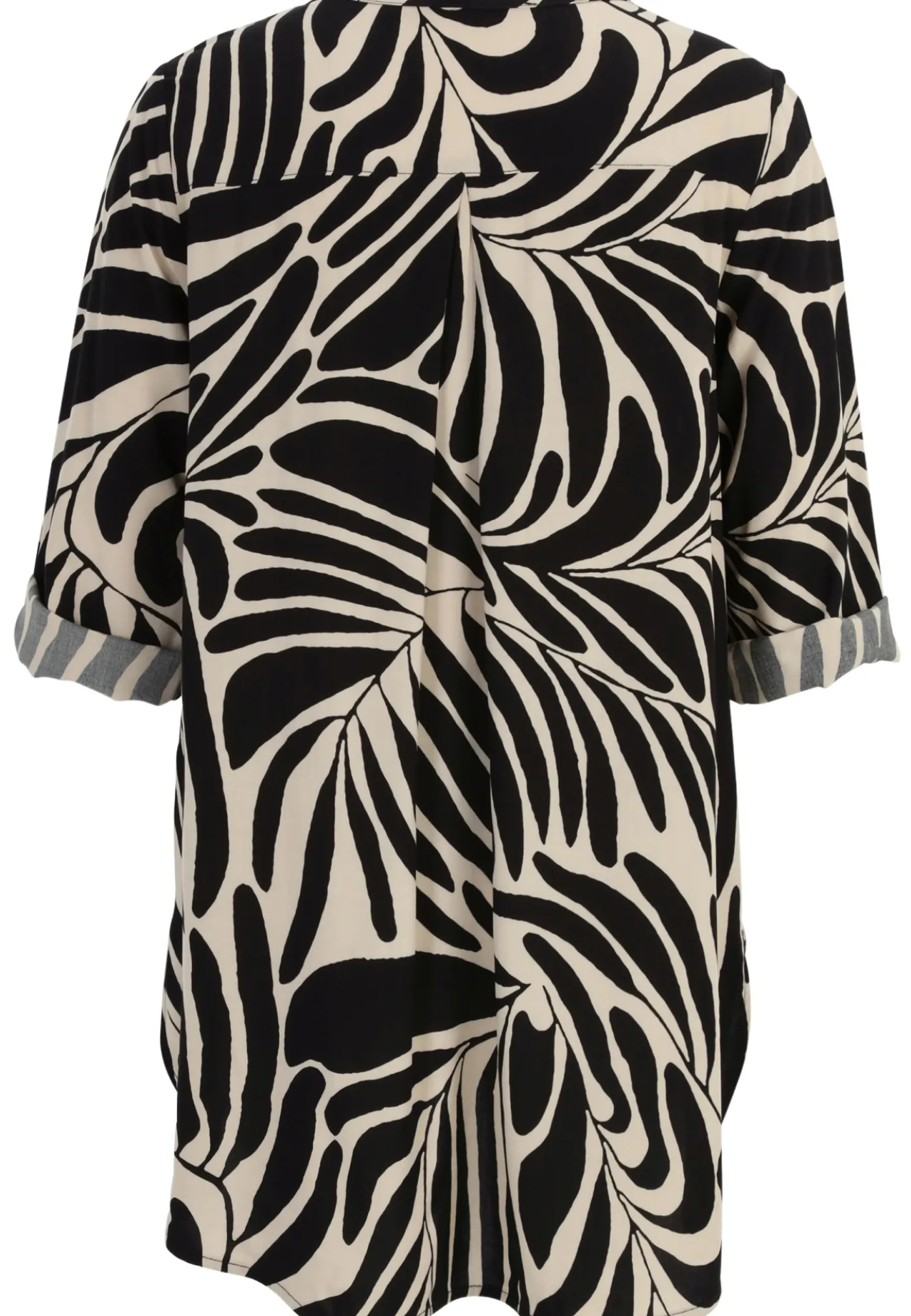 Bluse mit Blätter-Print