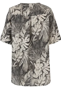 Bluse mit Dschungel-Print