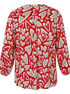 Bluse mit V-Ausschnitt