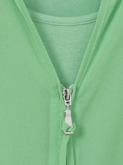 Bluse mit V-Ausschnitt und Zipper