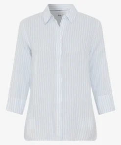 Bluse im Leinen-Baumwoll-Mix