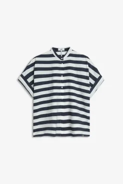 Bluse mit breiten Streifen