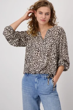 Bluse mit Leomuster