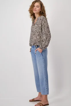 Bluse mit Leomuster