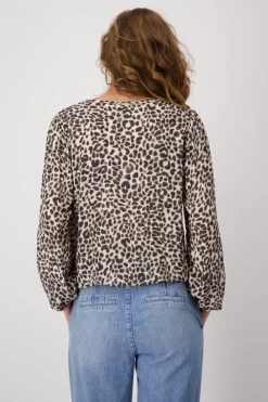 Bluse mit Leomuster