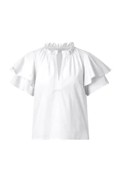 Bluse mit Rüschenkragen