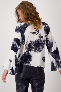 Bluse mit Volantärmeln