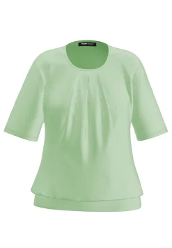 Blusenshirt mit modischer Faltenpartie vorne