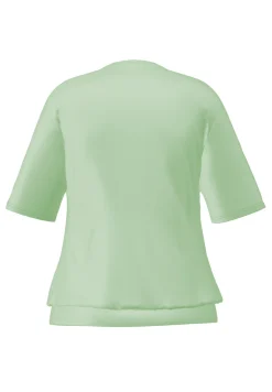 Blusenshirt mit modischer Faltenpartie vorne