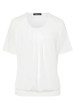 Blusenshirt mit modischer Faltenpartie vorne