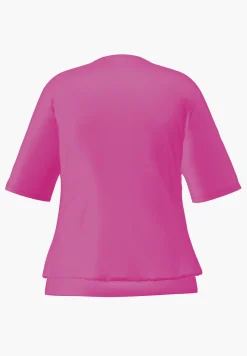Blusenshirt mit modischer Faltenpartie vorne