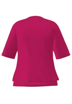 Blusenshirt mit modischer Faltenpartie vorne
