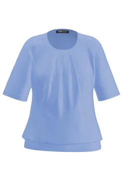Blusenshirt mit modischer Faltenpartie vorne