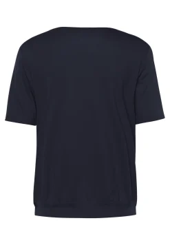 Blusenshirt mit modischer Faltenpartie vorne
