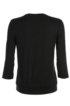 Blusenshirt mit unterlegtem Vorderteil