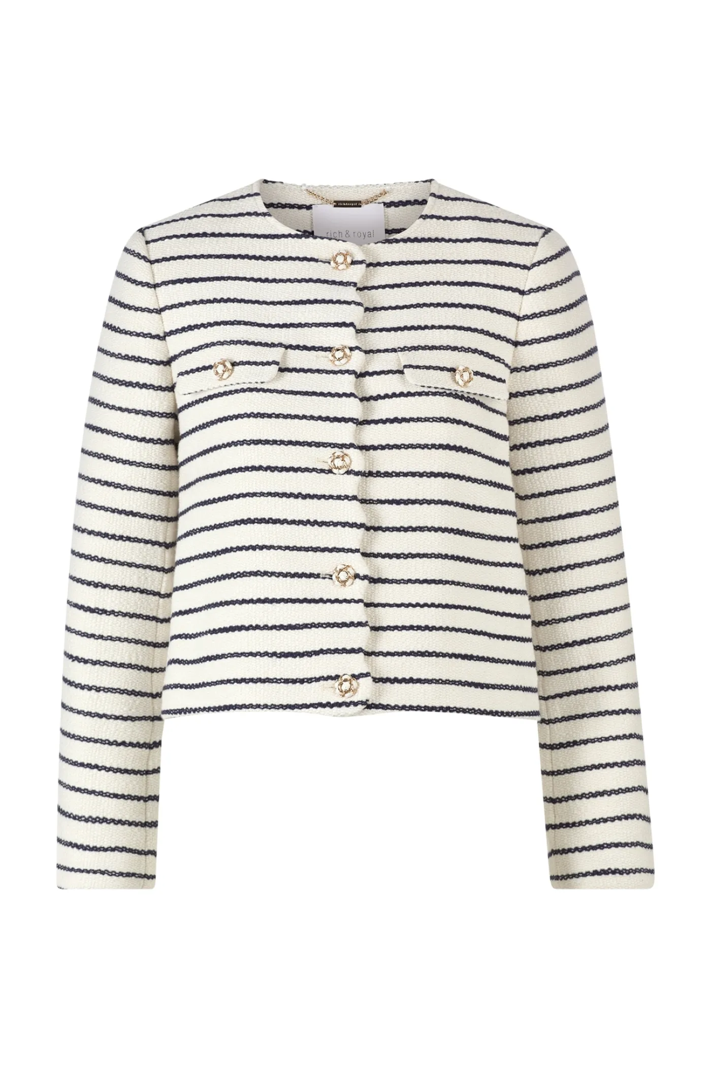 Boucle- Jacke mit Wellenkanten