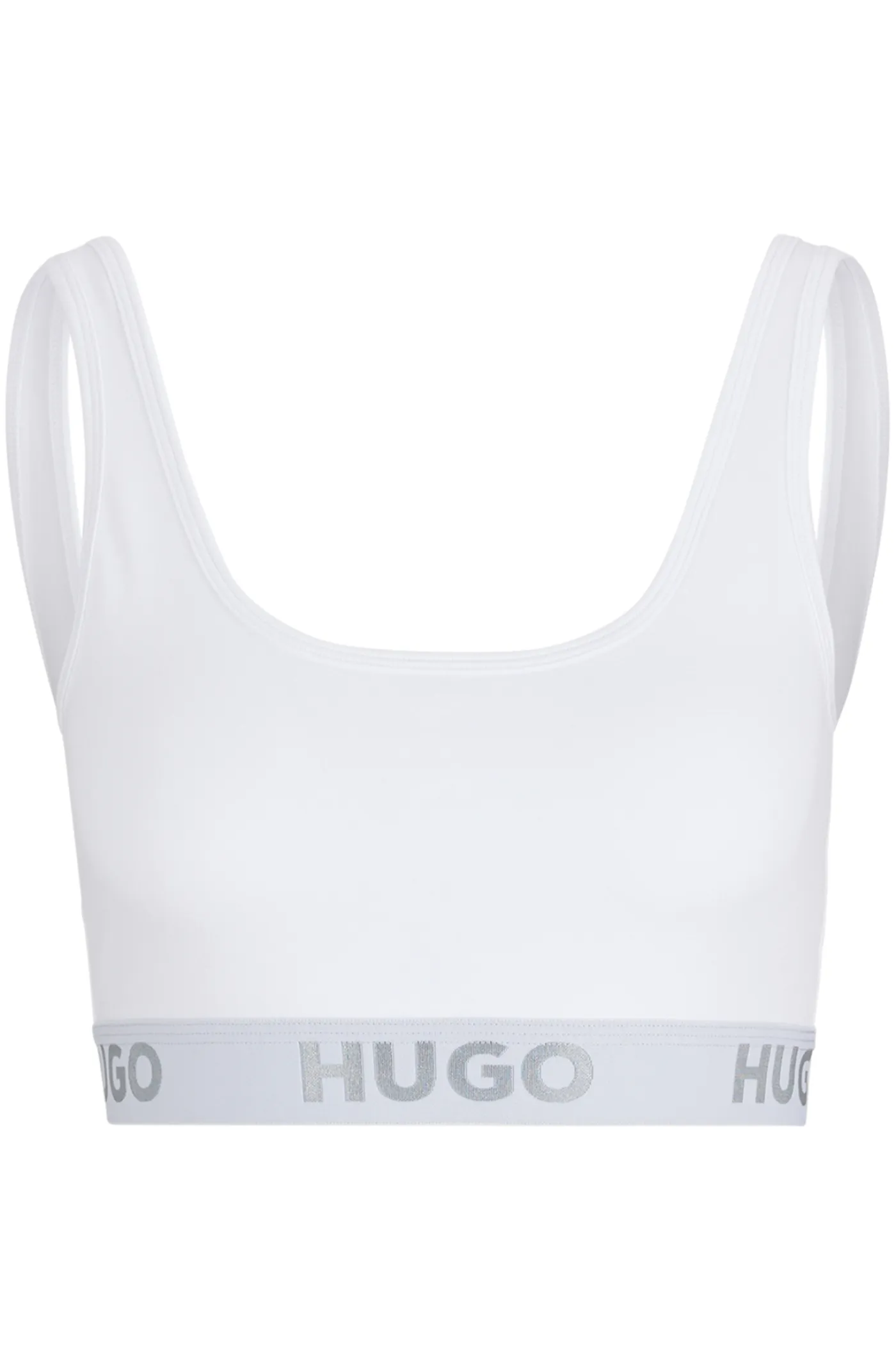 BRALETTE AUS STRETCH-BAUMWOLLE MIT LOGO-BAND SPORTY