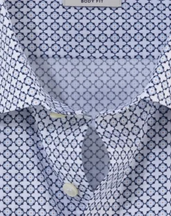 Businesshemd mit grafischem Blüten-Print