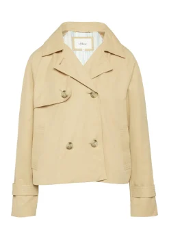 Cabanjacke mit Raglanärmeln und Streifenfutter