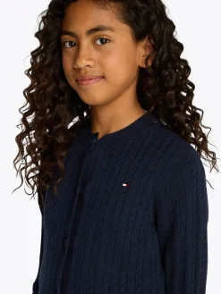 Cardigan mit Mini-Zopfmuster