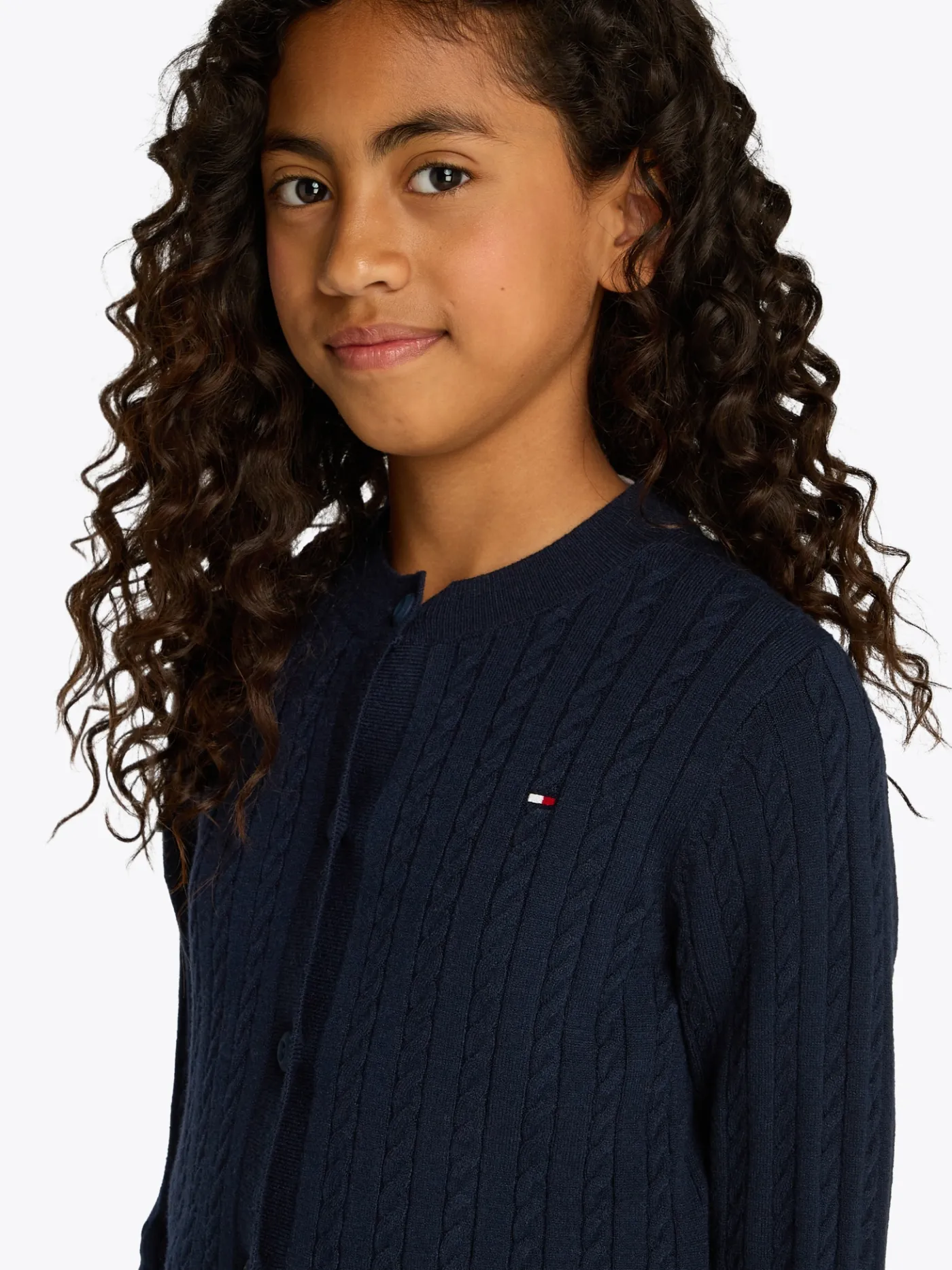 Cardigan mit Mini-Zopfmuster
