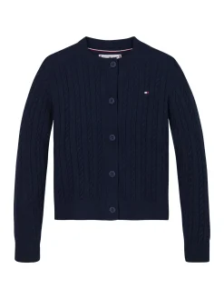 Cardigan mit Mini-Zopfmuster