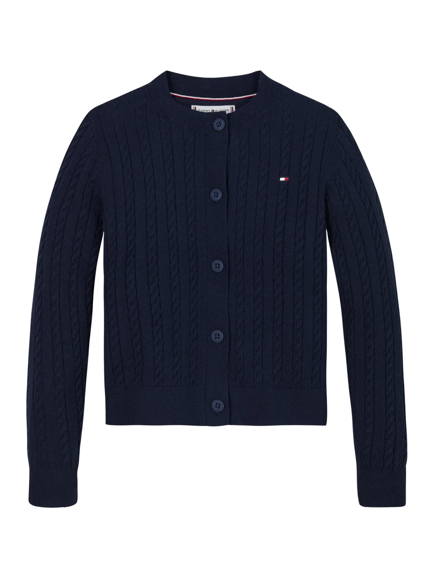 Cardigan mit Mini-Zopfmuster