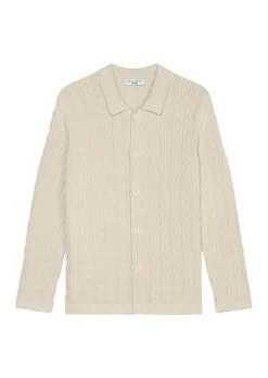 Cardigan mit Zopfmuster