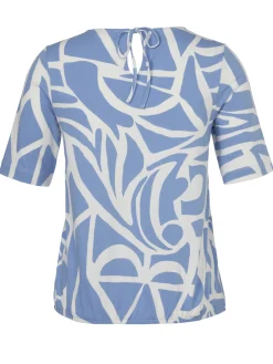 Chices Print-Shirt mit Gummizugsaum