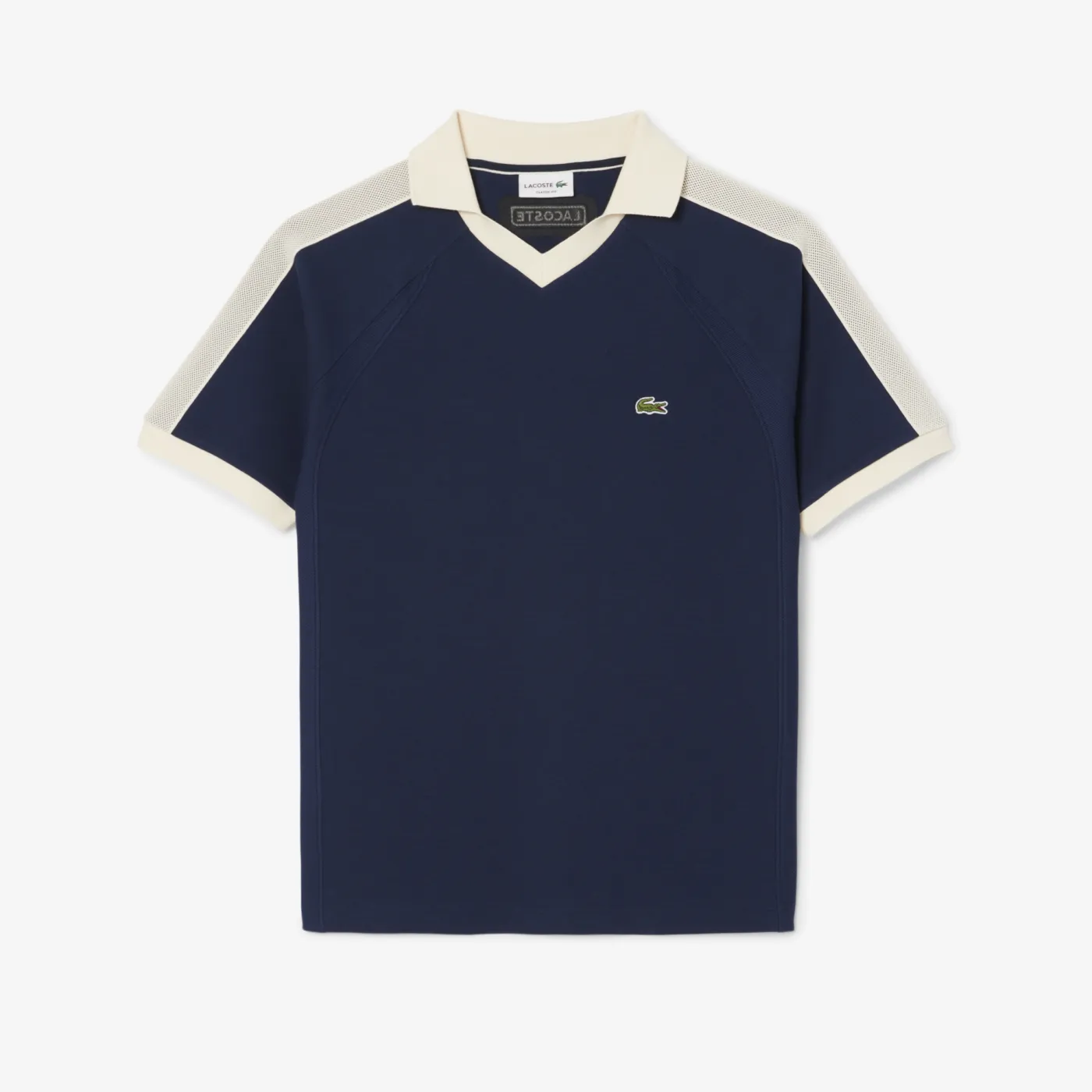 Classic Fit-Polohemd mit Piqué-Einsätzen