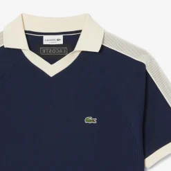 Classic Fit-Polohemd mit Piqué-Einsätzen